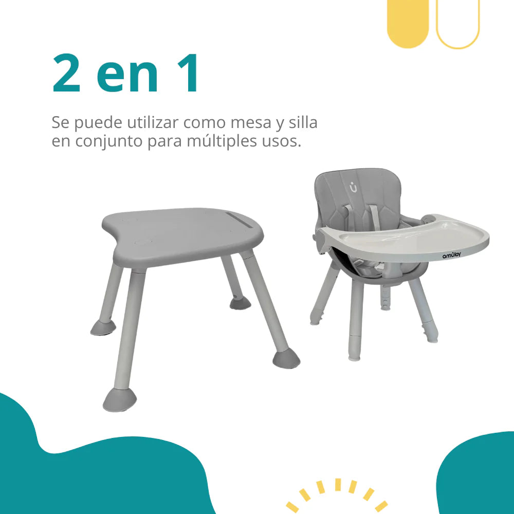 Silla Alta 7 en 1 Gris