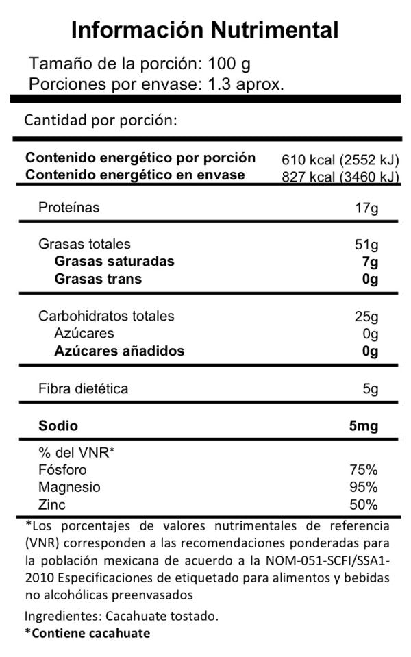 Tadelí Crema de Cacahuate