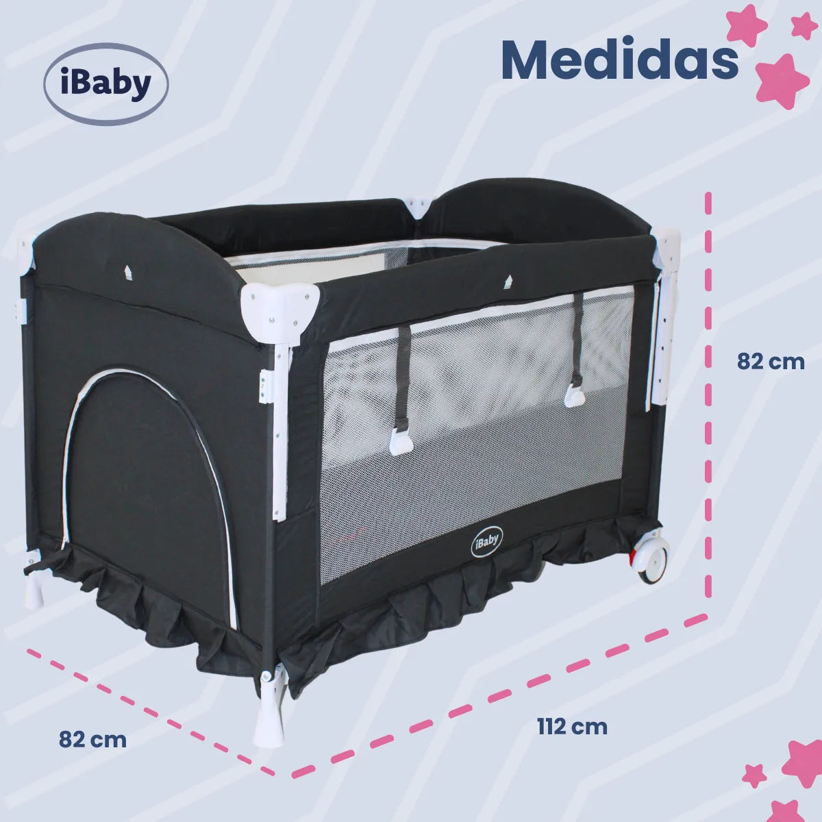 Cuna Colecho Mecedora Titi Negro