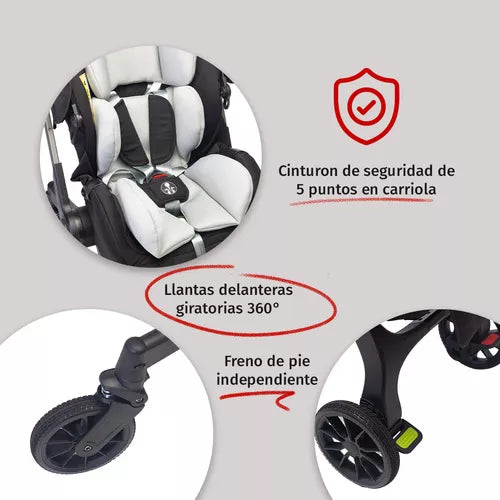 Carriola Lyra Star Kids Negra