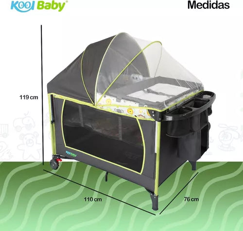 Cuna Corral Colecho Kool Baby Verde