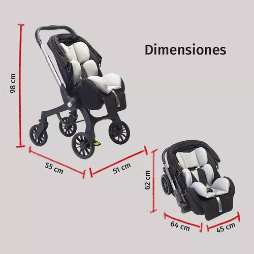 Carriola Lyra Star Kids Negra