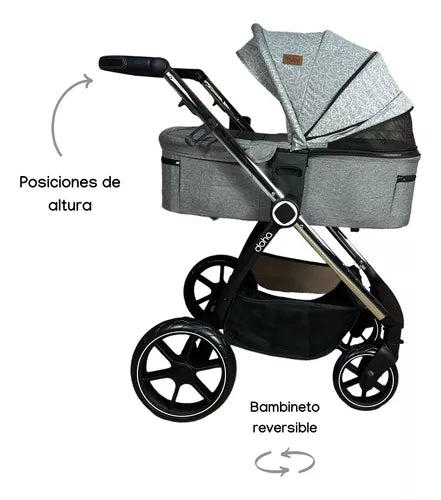 Carriola Bubu Doha 3 en 1 Gris