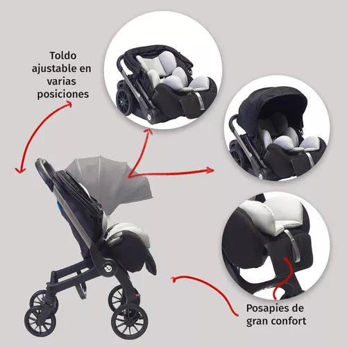 Carriola Lyra Star Kids Negra