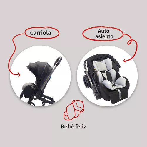 Carriola Lyra Star Kids Negra