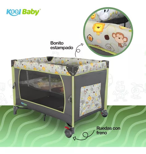 Cuna Corral Colecho Kool Baby Verde