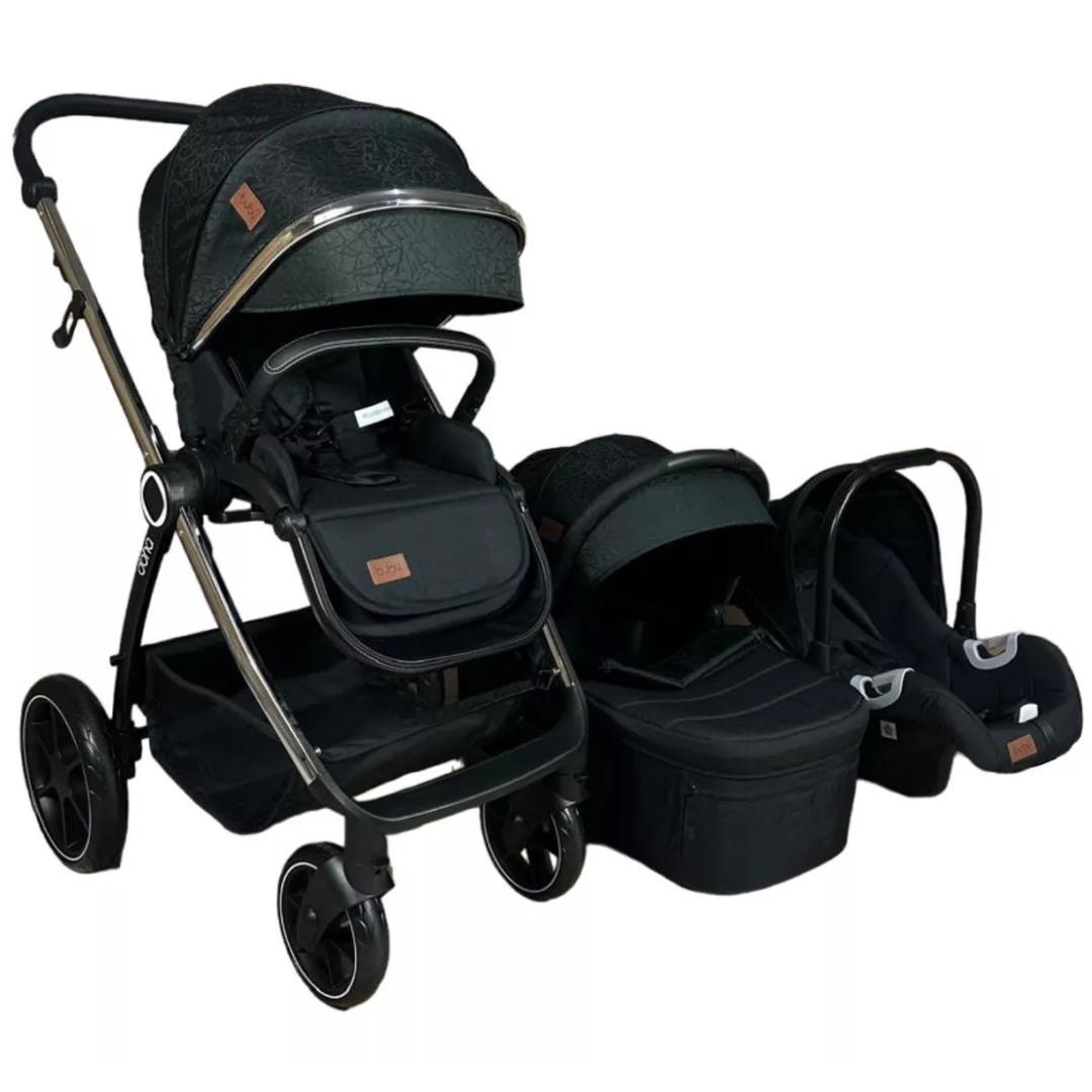 Carriola Bubu Doha 3 en 1 Color Negro