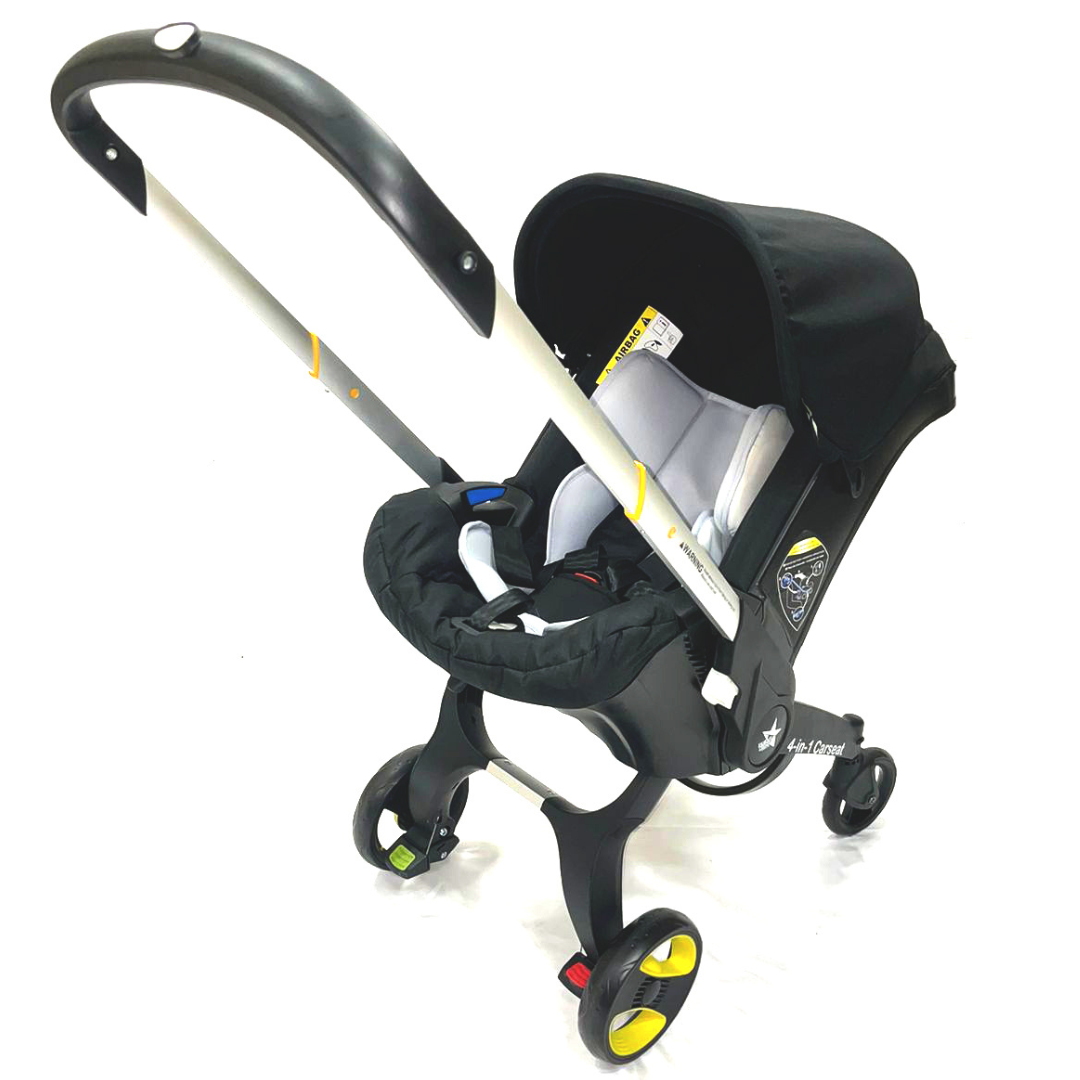Carriola Polux Estilo Doona Convertible a Portabebé Color Negro
