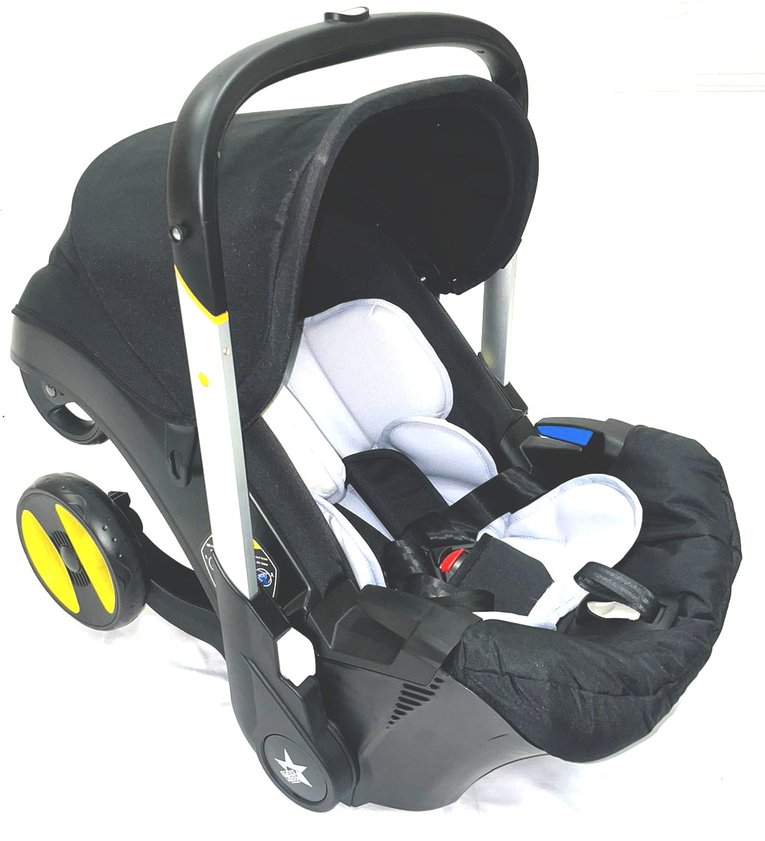 Carriola Polux Estilo Doona Convertible a Portabebé Color Negro