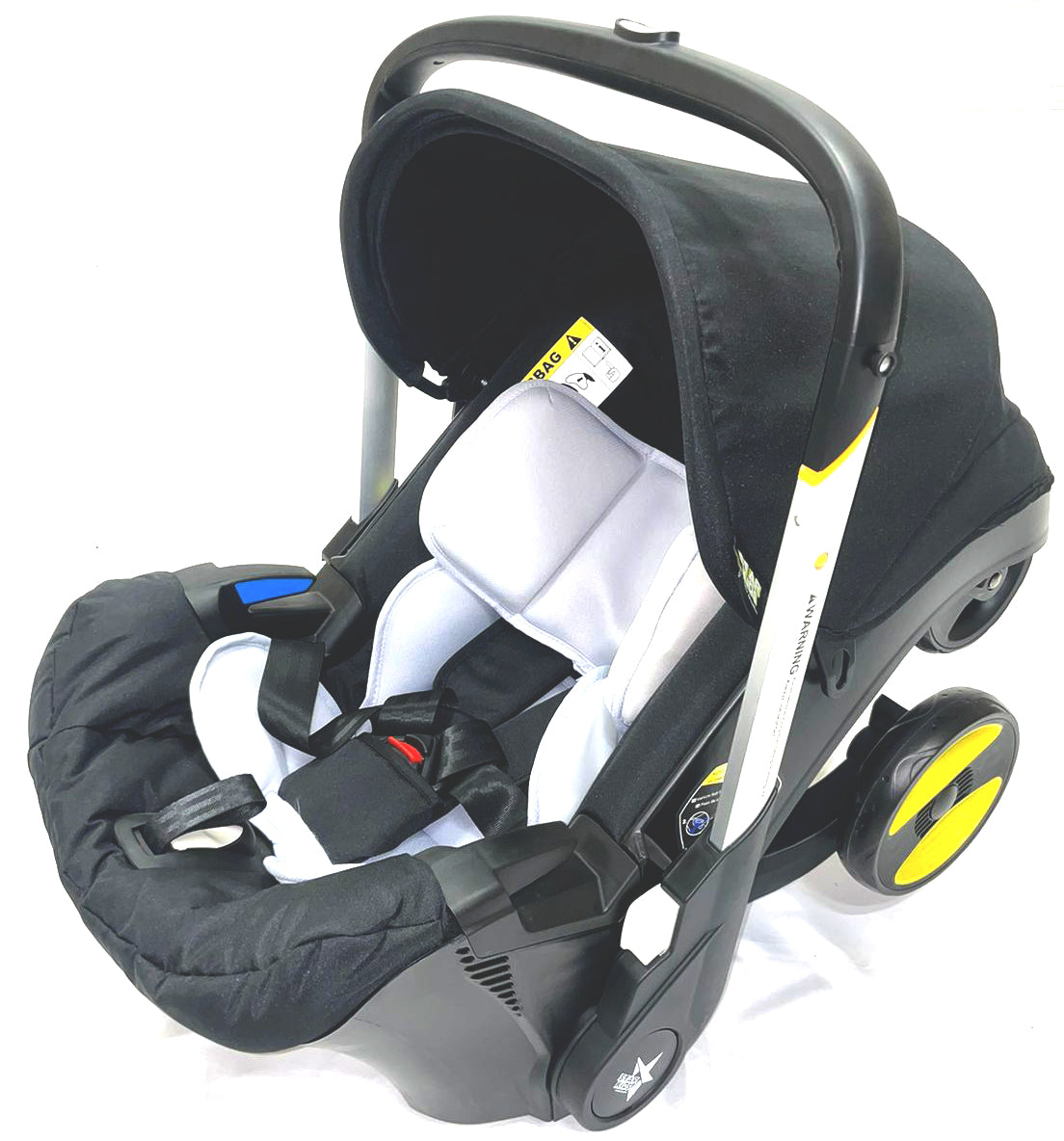 Carriola Polux Estilo Doona Convertible a Portabebé Color Negro