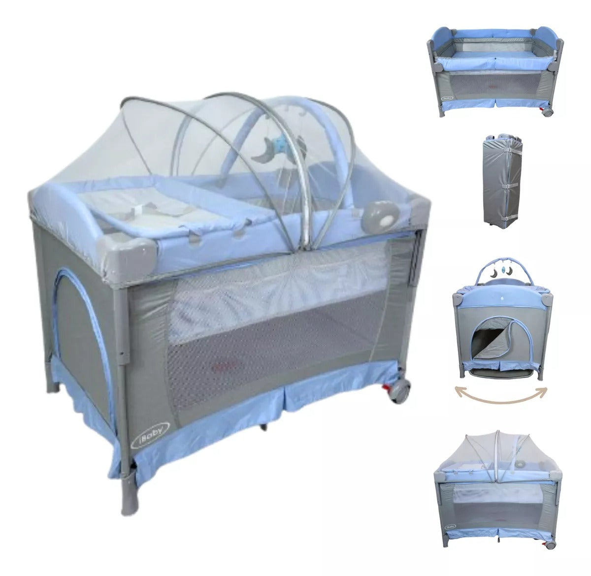 Cuna Corral Tuscani Azul