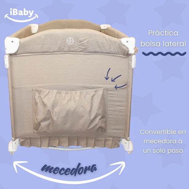 Cuna Colecho Mecedora Titi Beige
