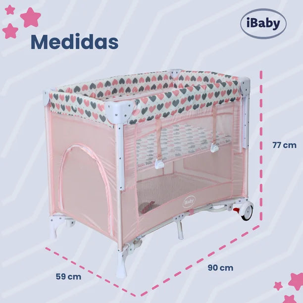 Cuna Corral Colecho Mom 4 Me Rosa