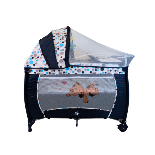 Cuna Corral Fénix Azul Marino