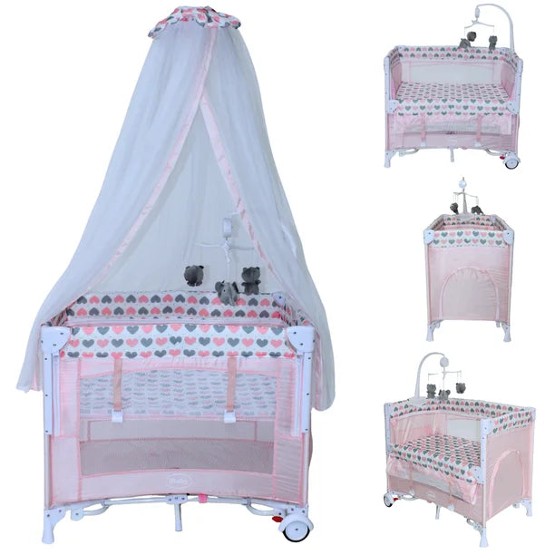 Cuna Corral Colecho Mom 4 Me Rosa