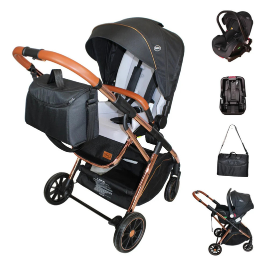 Carriola 4 en 1 Ibaby Borah Negra