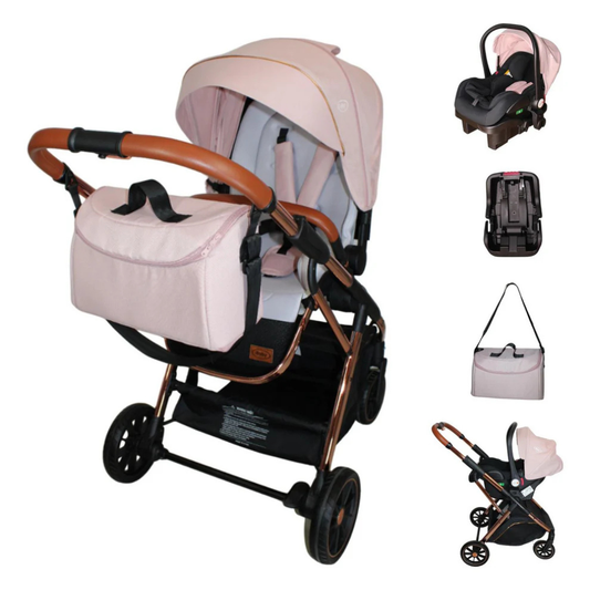 Carriola 4 en 1 Ibaby Borah Rosa