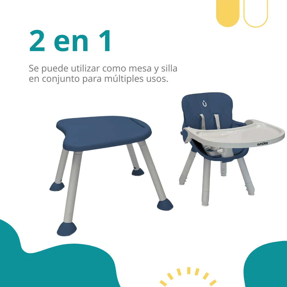 Silla Alta 7 en 1 Azul