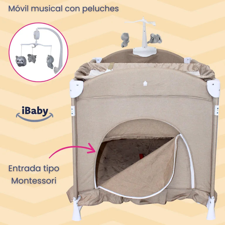 Cuna Colecho Mecedora Titi Beige