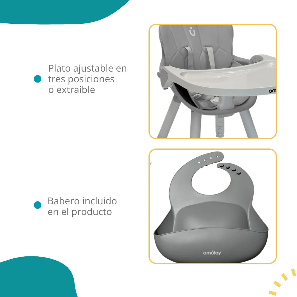 Silla Alta 7 en 1 Gris