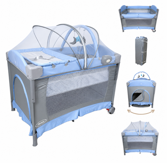 Cuna Corral Colecho Tuscani iBaby Azul