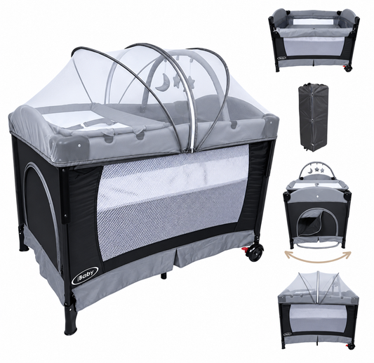 Cuna Corral Colecho Tuscani iBaby Negro