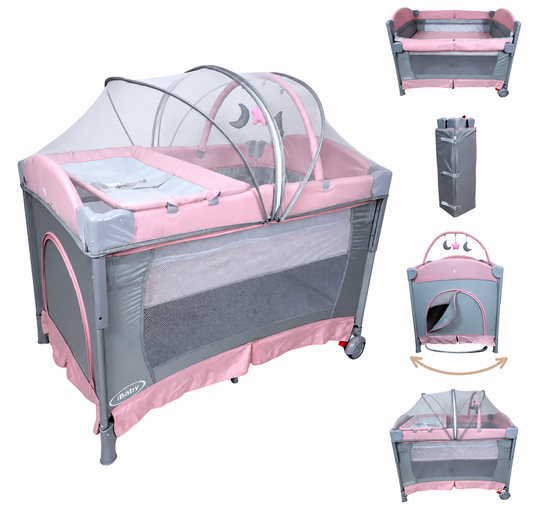 Cuna Corral Colecho Tuscani iBaby Rosa