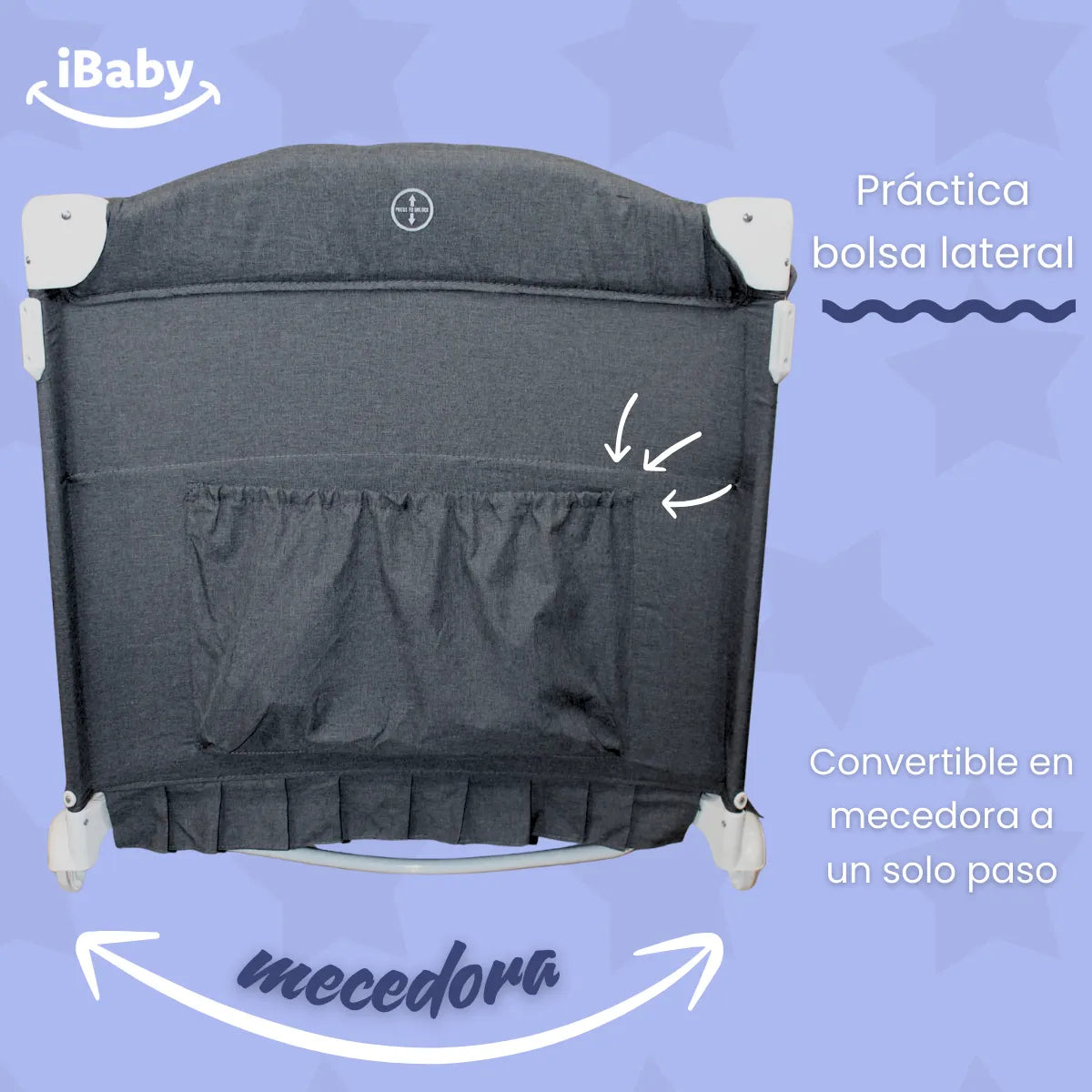 Cuna Colecho Mecedora Titi Negro