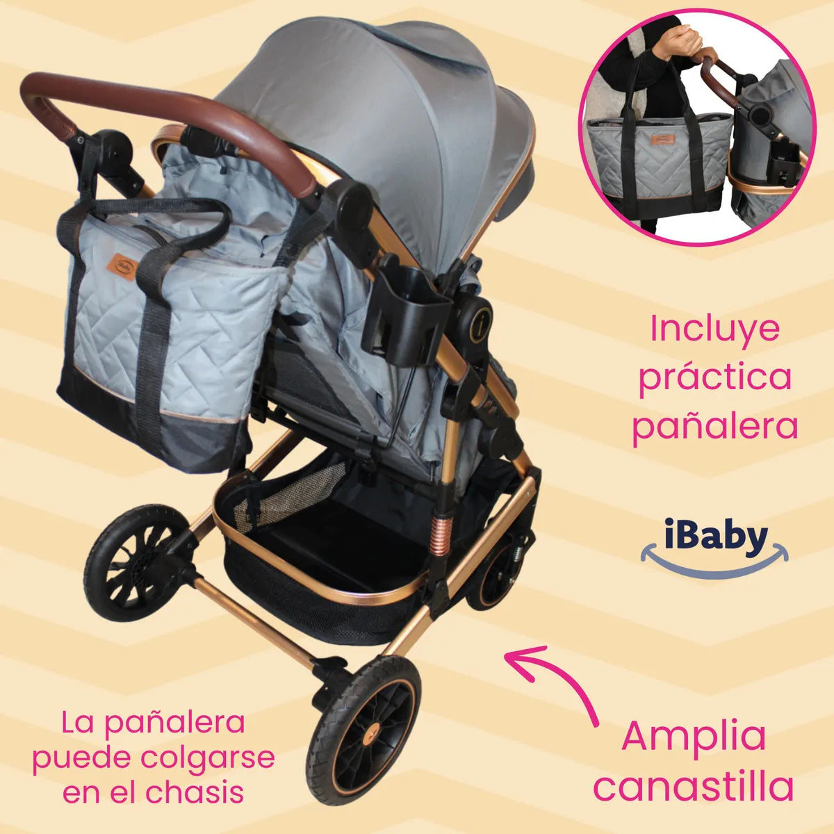 Carriola 6 en 1 Amalfi Gris