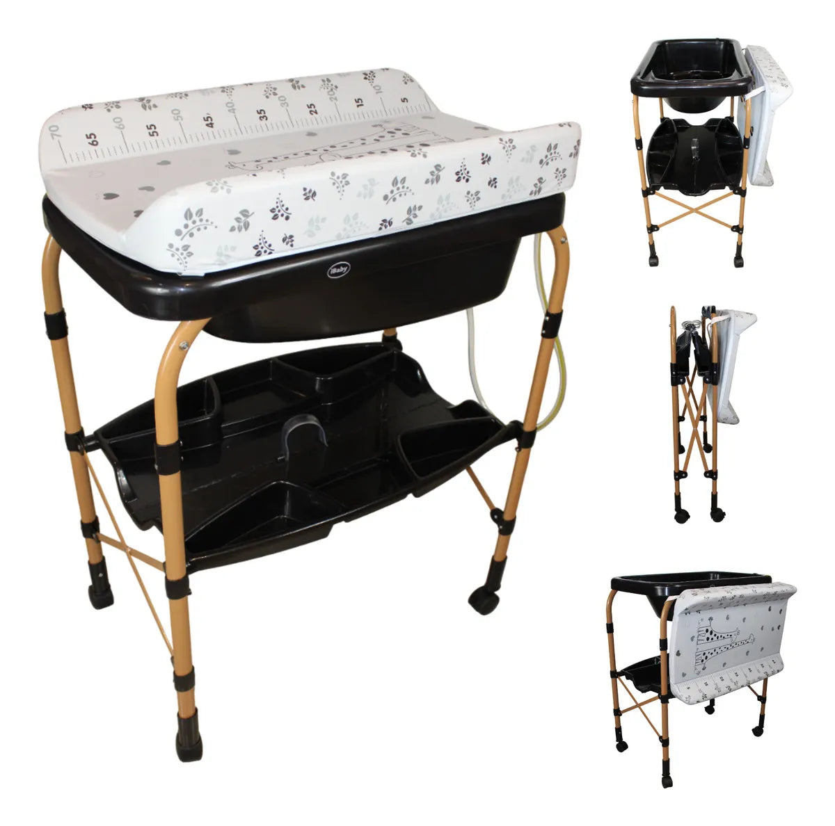 Bañera Plegable Con Cambiador D´aqua Ibaby Negro