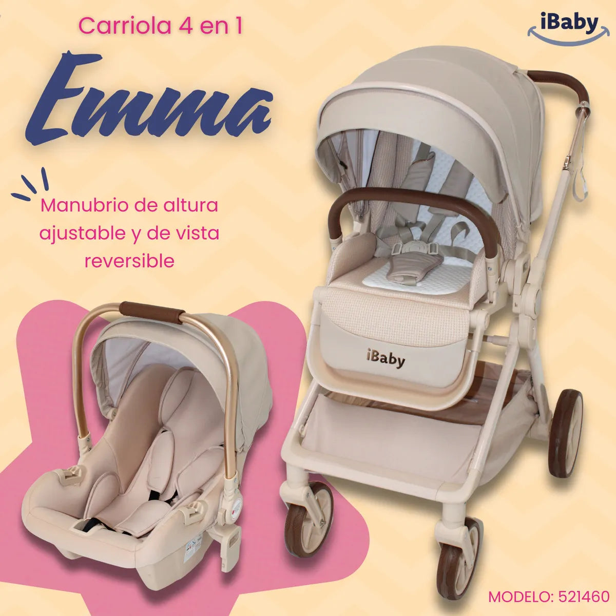 Carriola Emma Elegante Beige