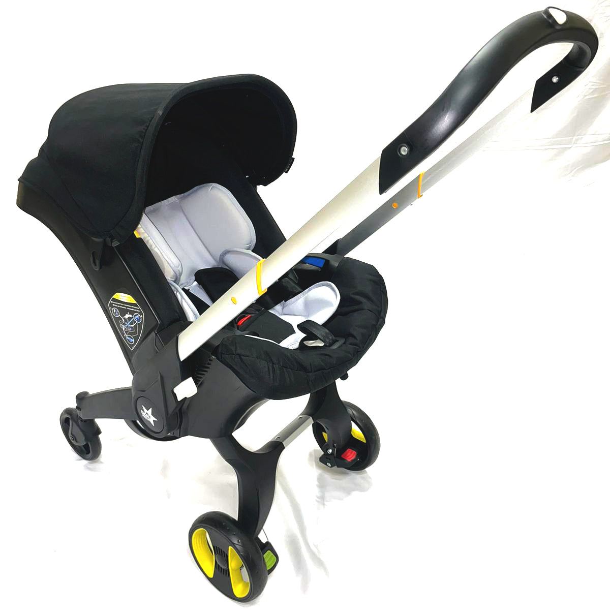 Carriola Polux Estilo Doona Convertible a Portabebé Color Negro