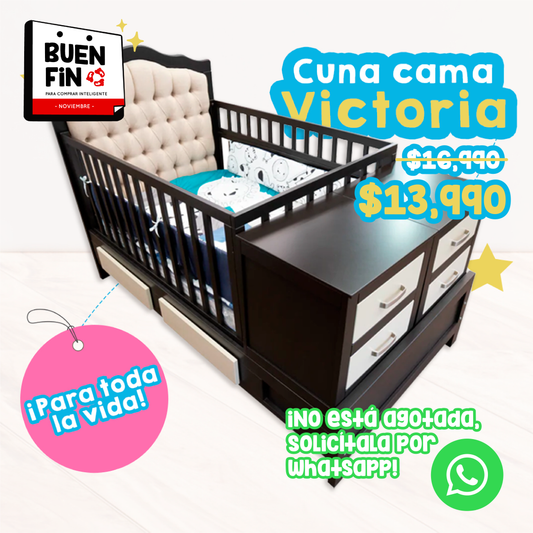 Cuna Cama Victoria Con Cajones