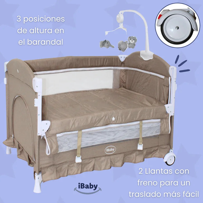 Cuna Colecho Mecedora Titi Beige