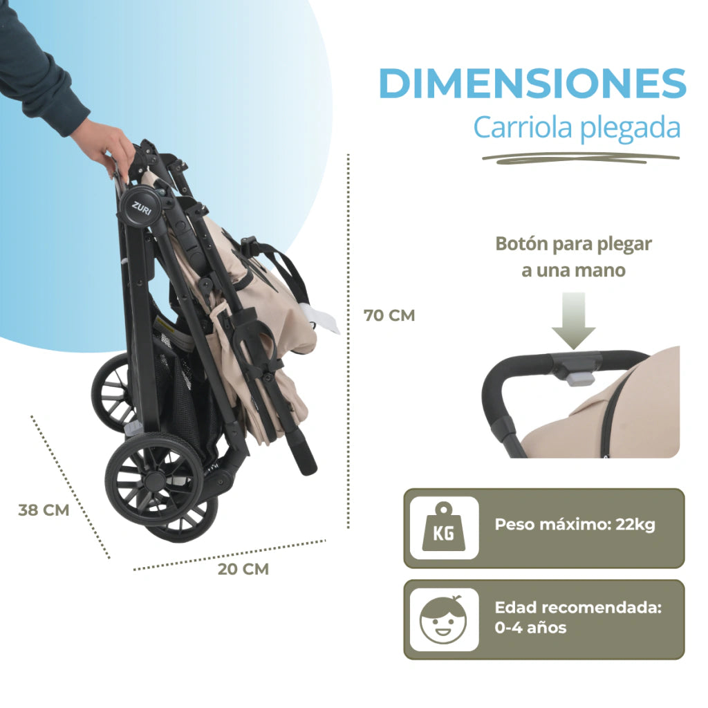 Carriola de Viaje Zuri Beige