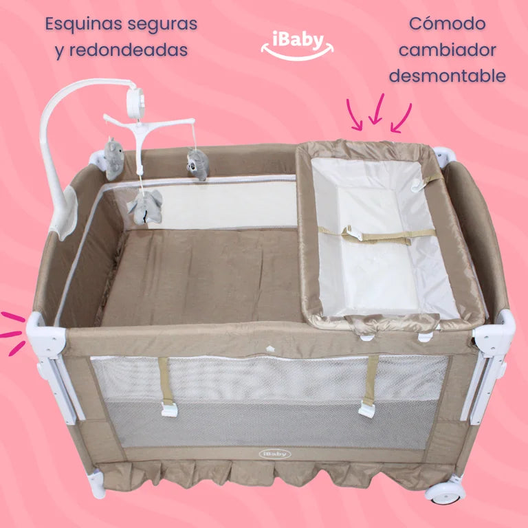 Cuna Colecho Mecedora Titi Beige