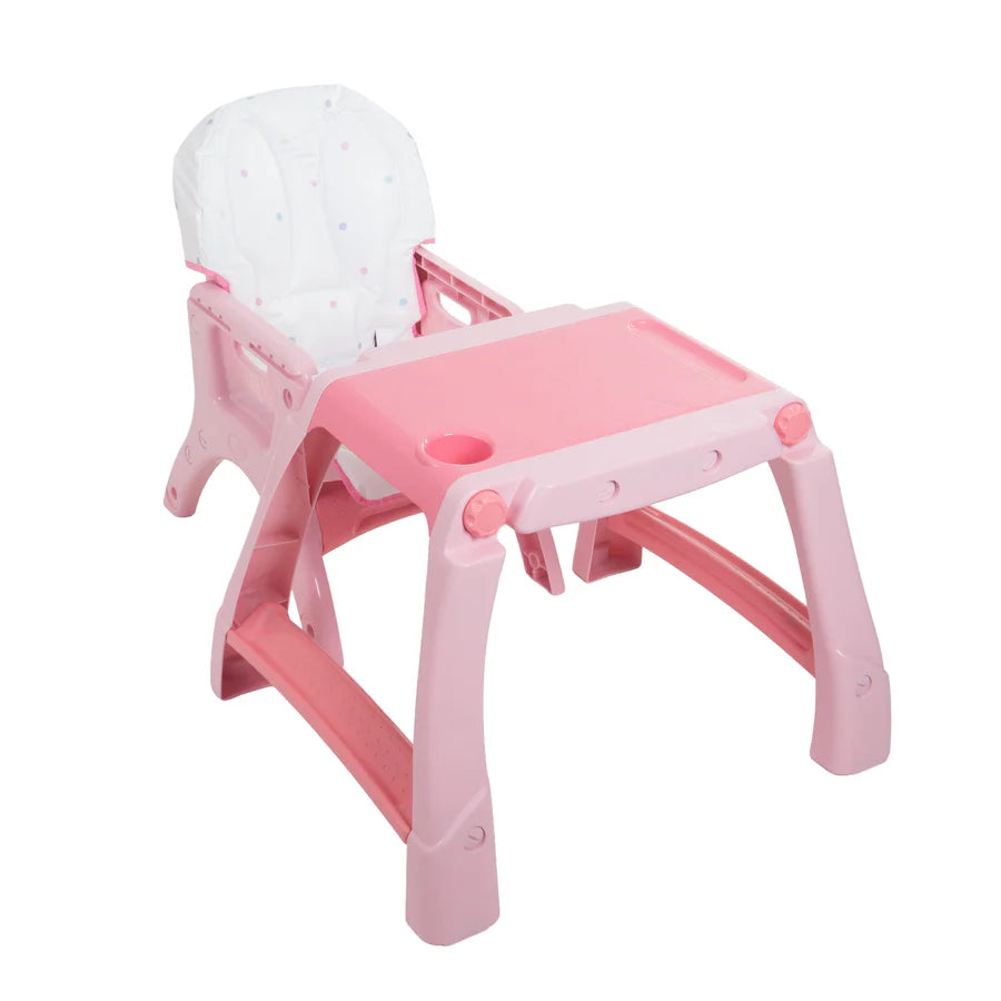 Silla Alta Kinder City 2 en 1 Rosa