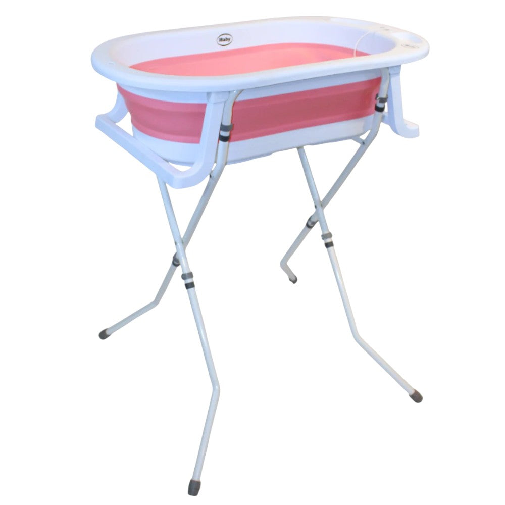 Bañera Plegable con Base Santori Ibaby Rosa
